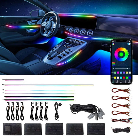18-in-1 Universal LED Ambient Car Lighting with App Control