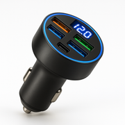 Fast 5-Port USB & USB-C Car Charger – 250W