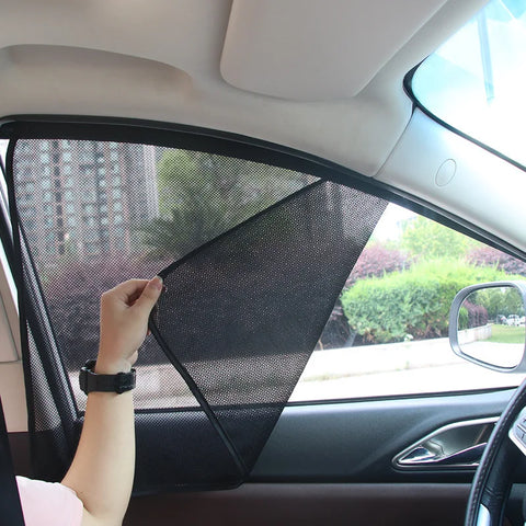 Magnetic Car Window Sunshade Cover Summer UV Protection Car Side Front Rear Window Mesh Curtain Protector Cover Auto Accessories