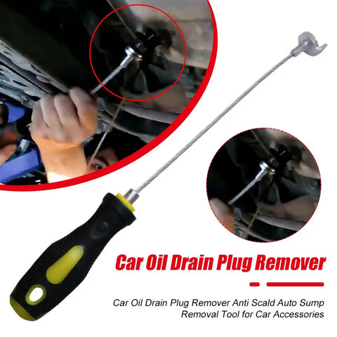 Oil Drain Plug Removal Tool Magnetic Oil Plug Remover Wrench Anti Scald Auto Car Oil Drain Wrench Automobile Repair Maintenance