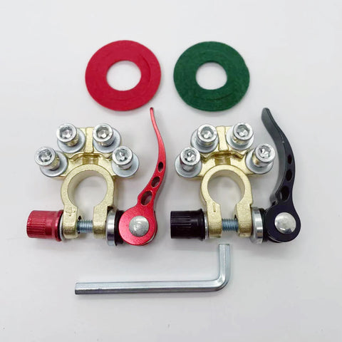 1 Pair car battery terminal Quick disconnect auto cables connectors Clamps 12V 24V Terminal Clamp 4 Way Car Batteries Top Post