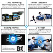 4.3 inch mirror dash cam dual lens DVR