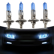 Halogen Light Headlights Halogen Light Easy to Use H1 Halogen Headlights 55W 12V Bulb 6000K White Light for High/Low Beam