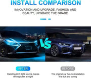 1pc Dynamic meteor Led Car Hood Lights Strip Universal Engine Hood Guide Decorative Light Bar Auto Headlights Car Running Light