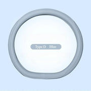 Napa Leather Perforated Patchwork Car Steering Wheel Cover, Non-slip, Breathable, Universal 15 Inch (Approx. 38cm)