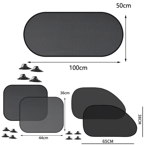 1-5Pcs Universal Car Sunshades Foldable Auto Side Window Rear Windscreen Mesh Sunshade Cover Car Windshield Accessories Exterior