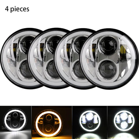 4X 5.75 inch 5-3/4'' Halogen to LED Headlights for Classic Car Muscle Cars Ford Cortina Capri Chevy Premier Statesman Kingswood