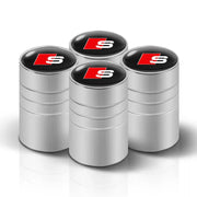 4Pcs Car Styling 3D Aluminum Metal Car Wheel Tire Air Valve Caps Cover For Audi A3 A4 b6 b8 b7 A6 A8 S Line S3 S4 S6 Q3 Q5 Q7 Q8