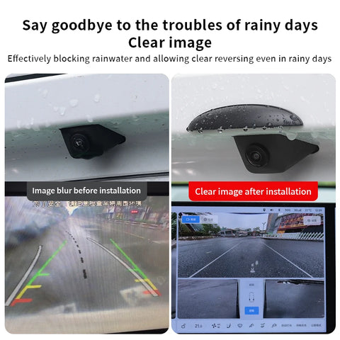 Car Reversing Rear Camera Rain Cover ABS Rain-Proof Car Reverse Camera Rain Shade Cover Waterproof Shield Car Exterior Accessory