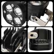 LED work light 40W spotlights for off-road vehicle modification, motorcycle light engineering, yellow and white fog lights