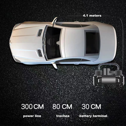 12V 150PSI Mini Air Compressor Dual Cylinder Heavy Duty Tire Inflator with LED Light Car Electric Air Pump Auto Inflatable Pump