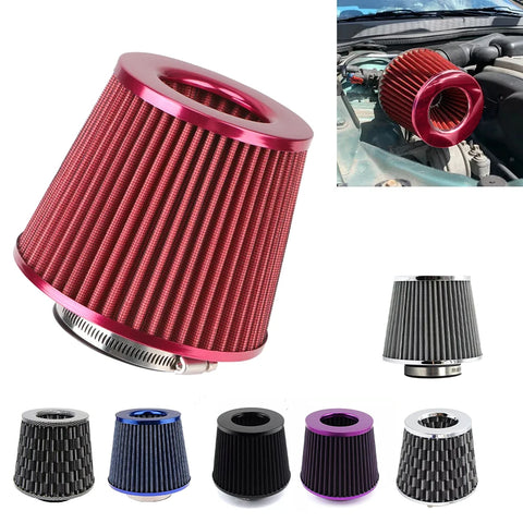 76MM 3 Inch Car Air Filters Vent Filter High Flow Intake Kit Mesh Cone Engine Protector Replacement Auto Accessories Universal