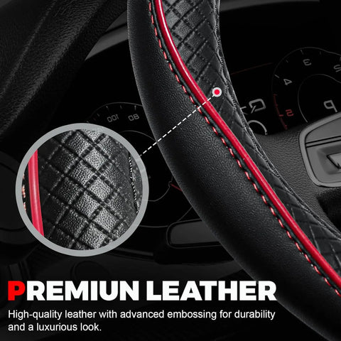Anti-slip breathable steering wheel cover for cars