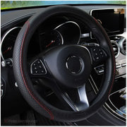 37-39cm PU leather steering wheel cover for cars