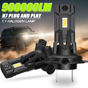 H7 LED  CANBUS Lights 1:1 Halogen Lamp Super Bright Car Headlight With Fan 1000W 6000K White Turbo Led Headlamp Fog Bulbs 12V