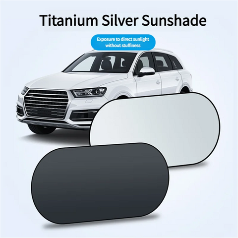 UV-Reflective Car Sun Shade Cover Rear Windshield Sun Protection Sunshade Heat-Isolation Car Privacy Curtains Foldable Storage