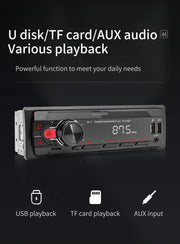 ESSGOO-Universal Multimedia Player for Car, 1 Din MP3 Car Radio, Audio Stereo, Bluetooth, Automotive, Colorful Buttons, 1 Din