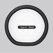 Napa Leather Perforated Patchwork Car Steering Wheel Cover, Non-slip, Breathable, Universal 15 Inch (Approx. 38cm)