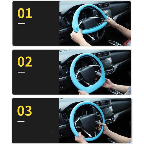 
Anti-slip silicone steering wheel cover for cars