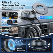 Car Phone Magnetic Stand Mechanical Vacuum Suction Cup Rotate 360° Magnetic Adsorption Bracket Navigation Universal Holder