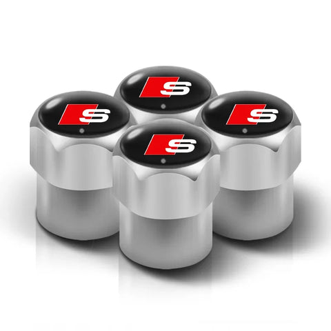 4Pcs Car Styling 3D Aluminum Metal Car Wheel Tire Air Valve Caps Cover For Audi A3 A4 b6 b8 b7 A6 A8 S Line S3 S4 S6 Q3 Q5 Q7 Q8