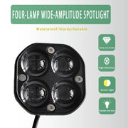 LED work light 40W spotlights for off-road vehicle modification, motorcycle light engineering, yellow and white fog lights