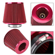 76MM 3 Inch Car Air Filters Vent Filter High Flow Intake Kit Mesh Cone Engine Protector Replacement Auto Accessories Universal