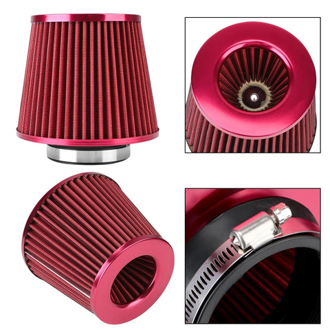 76MM 3 Inch Car Air Filters Vent Filter High Flow Intake Kit Mesh Cone Engine Protector Replacement Auto Accessories Universal