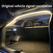 Car high brightness trunk lighting ambient light interior decoration LED wiring free automatic sensing tailgate light strip