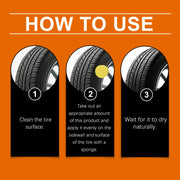 Car Tire Shine Wax - Tire Shine Maintenance, Wheel Hub Stain Removal, Brightening, Rust Removal Cleaning Paste.