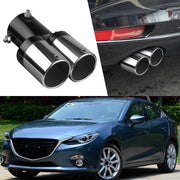 Universal Car Exhaust Muffler Exhaust Pipe Tail Throat Stainless Steel Car Muffler Tip Chrome Round Pipe Exhaust Tail Muffler