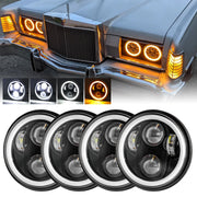 4X 5.75 inch 5-3/4'' Halogen to LED Headlights for Classic Car Muscle Cars Ford Cortina Capri Chevy Premier Statesman Kingswood