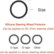 Anti-slip silicone steering wheel cover for cars