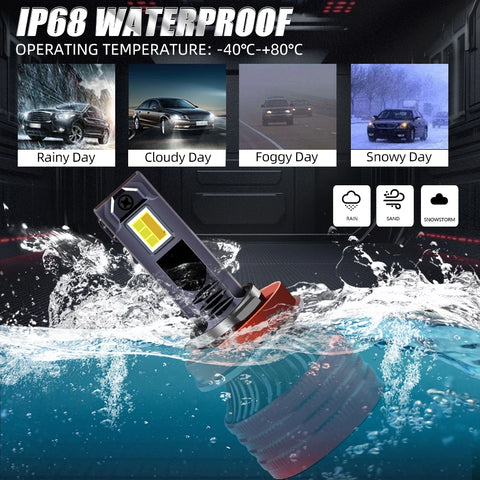 LED Headlight H4 LED Bulbs Fog Light Halogen Replacement Auto H7 6500K 4300K 3000K 3 Colors Front Lights H3 9005 HB3 9006 2000W