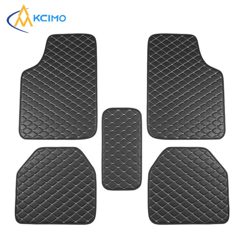 5-piece PU leather car floor mats waterproof