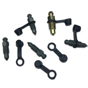 10Pcs 8mm Car Brake Pump Dust Cap Oil Drain Screw Cap Brake Caliper Bleed Nipple Black Screw Dust Caps Cover Rubber Motorcycle