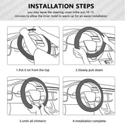 Car Steering Wheel Cover 14-15 Inch Universal Sport Leather All Purpose Upholstered Grip Breathable Truck SUV Jeep