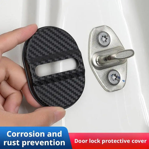 Universal Car Door Lock Protective Cover 4PCS Self-adhesive Car Decorative Accessories Car Door Lock Anti Rust Sleeve