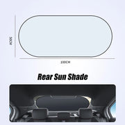 UV-Reflective Car Sun Shade Cover Rear Windshield Sun Protection Sunshade Heat-Isolation Car Privacy Curtains Foldable Storage