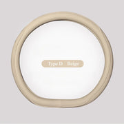 Napa Leather Perforated Patchwork Car Steering Wheel Cover, Non-slip, Breathable, Universal 15 Inch (Approx. 38cm)