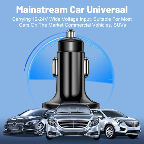 Fast 5-Port USB & USB-C Car Charger – 250W
