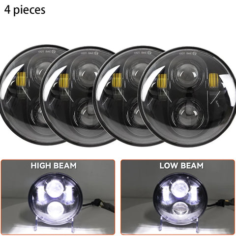 4X 5.75 inch 5-3/4'' Halogen to LED Headlights for Classic Car Muscle Cars Ford Cortina Capri Chevy Premier Statesman Kingswood