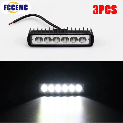 6 LED Car Work Light High Bright Spotlight Universal Offroad Automobile Truck Driving Fog Headlights DRL Driving Lamp 12V