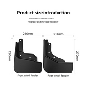 Car Mud Flaps for Polestar 2 Mudguards Fender Mud Guard Flap Splash Flaps Accessories