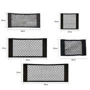 Car Seat Back Organizer Trunk Net Mesh Pocket Elastic String Net Magic Sticker Universal Portable Storage Bag Car Accessories