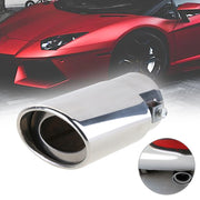 Universal Car Exhaust Muffler Exhaust Pipe Tail Throat Stainless Steel Car Muffler Tip Chrome Round Pipe Exhaust Tail Muffler
