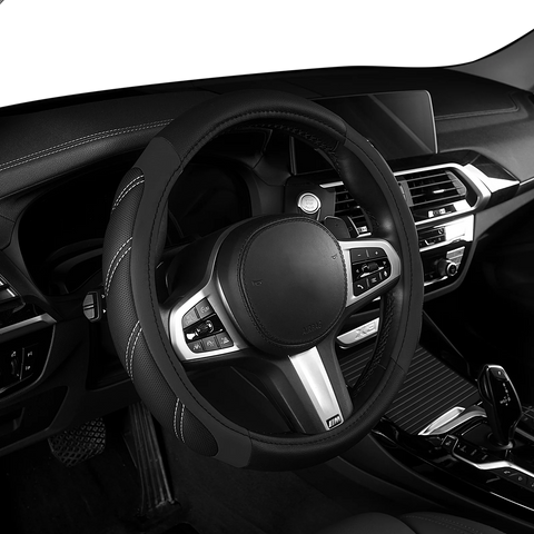 14-15 inch universal leather steering wheel cover