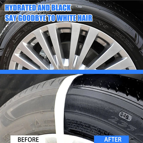 Tire shine paste restores new black color lasting protection of car rubber parts shine paste polishes car tires  shine car tires