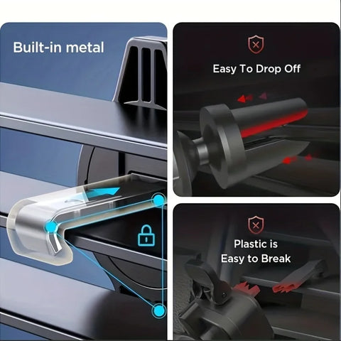 Car Phone Holder Car Air Vent Clip Mount Mobile Cell Stand Smartphone GPS Support For 4.7-6.7 Inch Mobile Devices