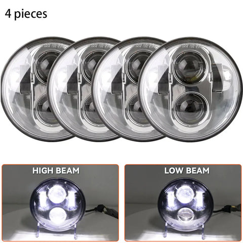 4X 5.75 inch 5-3/4'' Halogen to LED Headlights for Classic Car Muscle Cars Ford Cortina Capri Chevy Premier Statesman Kingswood